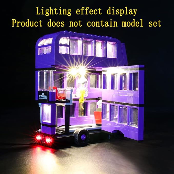LED Light Kit Compatible with Lego The Knight Bus - Lighting Set for 75957 Building Model (Model Set Not Included)