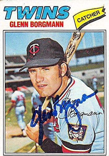 Sports Memorabilia Autograph Warehouse 245021 Glenn Borgmann Autographed Baseball Card - Minnesota Twins 1977 Topps - No. 87