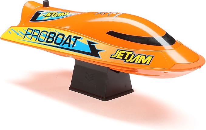 Horizon Hobby Pro Boat RC Jet Jam V2 12 Self-Righting Pool Racer Brushed RTR Batteries for Transmitter Not Included Orange PRB08031V2T1