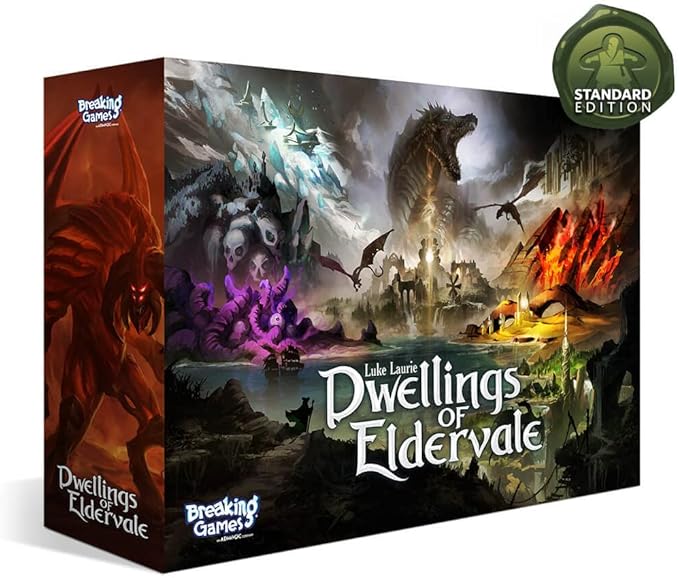 Dwellings of Eldervale Board Game – Standard Edition | Strategy Adventure and Fantasy for 1-5 Players | Ages 14+