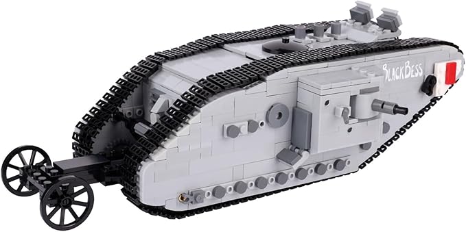 Military WWI British Mark I Tank Armored Vehicle Building Block Toys 841PCS for Kids Aged 8+ Or Adults Compatible with Lego.
