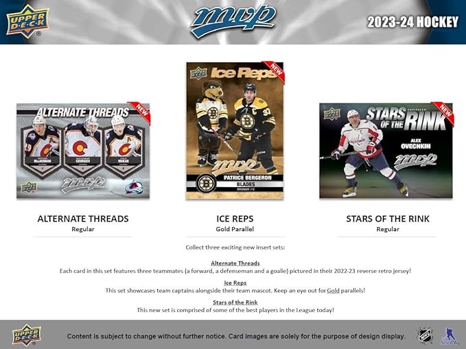 Upper Deck 2023-24 MVP Hockey Blaster Box (15 Packs of Hockey Cards)