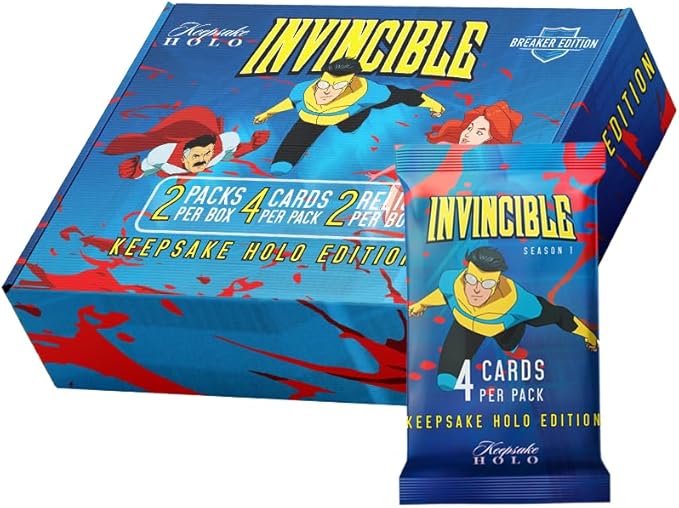 2025 Invincible Season 1 Keepsake Holo Breaker Box Breakers Edition 2 Packs Per Box Holo Mirror Cards Relics Case-Based Inserts 600-Card Checklist