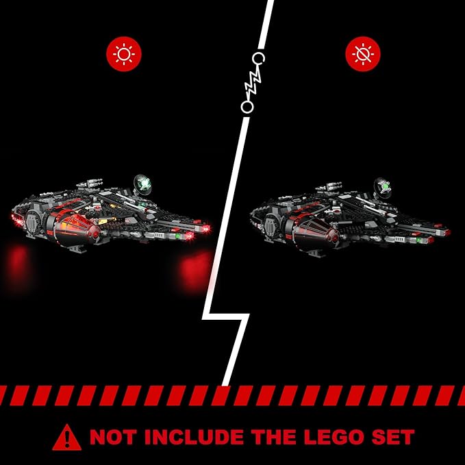 BRIKSMAX Light Kit for Lego The Dark Falcon -Led Lighting Compatible with Lego Star Wars 75389 Building Set- Not Included Lego Set