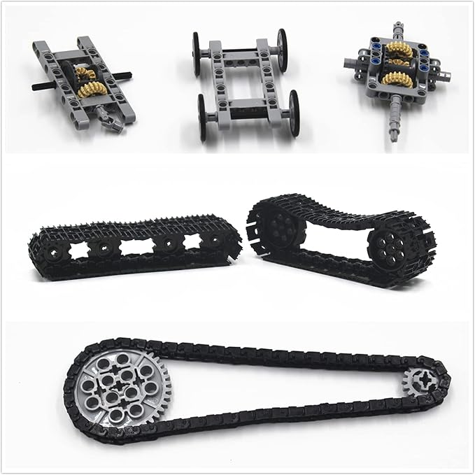 1533 PCS Technical Parts Building Block Accessories Vehicles Gears Cross Axles Wheels Connector Pieces Set Chain Link Pin Joint Shock Absorber MOC Toys