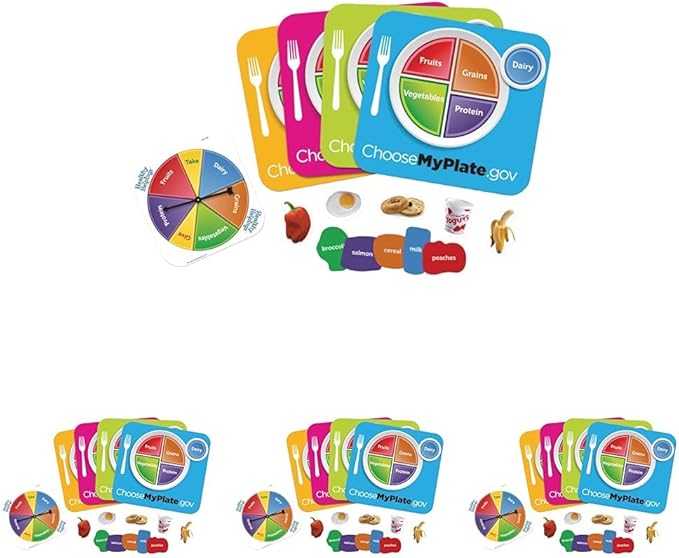 Learning Resources Healthy Helpings A Myplate Game 2-4 Players 56 Piece Set Ages 4+ (Pack of 4)
