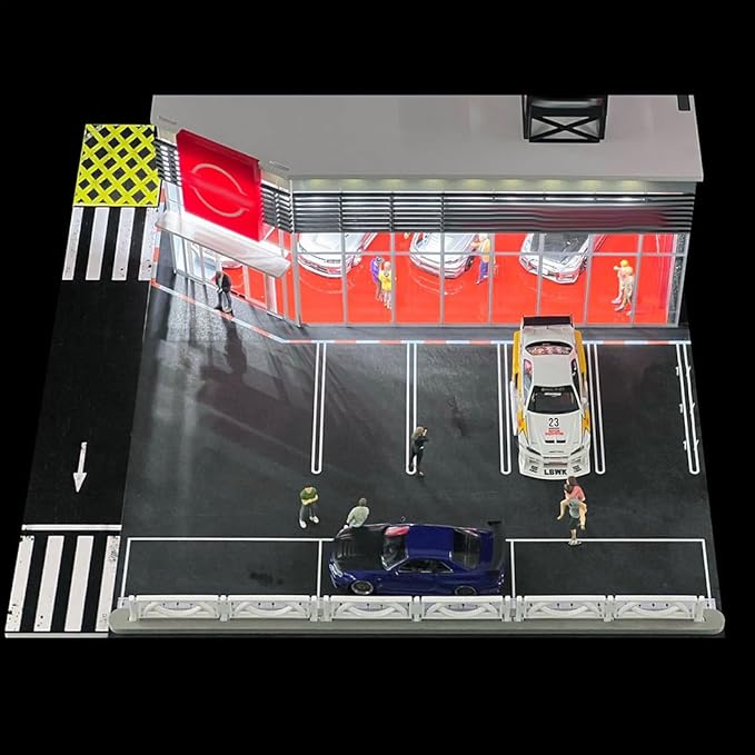 1/64 Scale Mini Building Scene Model (Cars Figures Not Included)