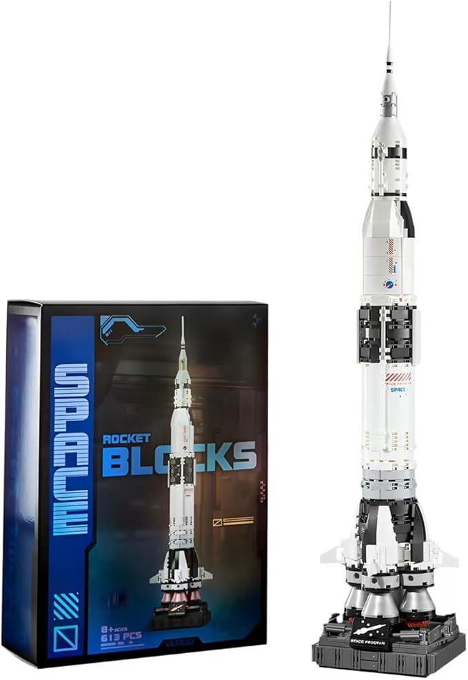 APENGBAOL Saturn V Space Rocket and Vehicles Building Blocks Set613 Precision Space Shuttle Building Block Toys for Kids .Gifts for Adults