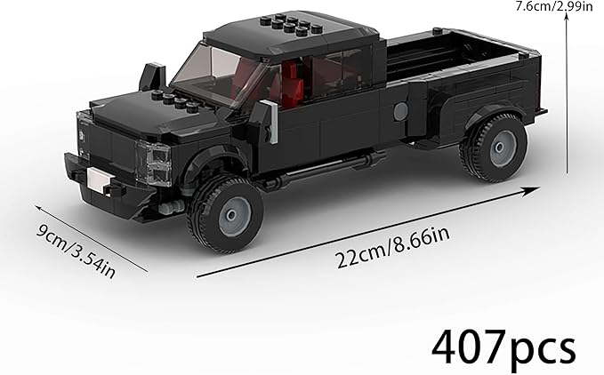 Truck MOC Racing Car Sports Model Garage Sets Building Blocks Famous Racers City Vehicle Technique DIY Bricks Toys 407pcs Pickup