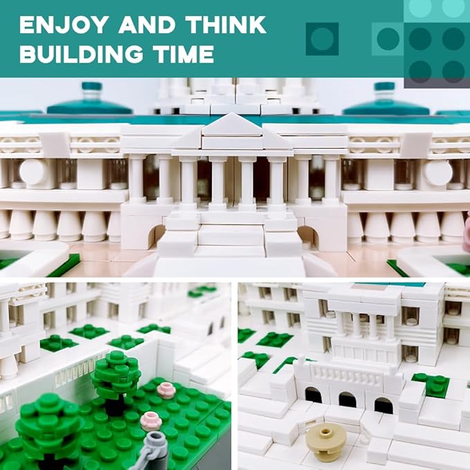 Architectural United States Capitol Building Collection Building Set Model Kit and Gift for Adults (1074 Pieces)
