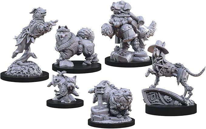 Steamforged Games Animal Adventures Faraway Sea Sourcebook with 10 Battle Maps Bundle with Miniatures: Raiders of the Lost Coast Time in a Bottle Animals Cats and Dogs of the Faraway Sea (6 Items)