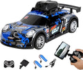 Mini RC Drift Car with HD Camera &amp LED Lights 2.4G 4CH Remote Control Car Electric Racing Sports Cars for Adult Teens - RTR Version / 2 Battery