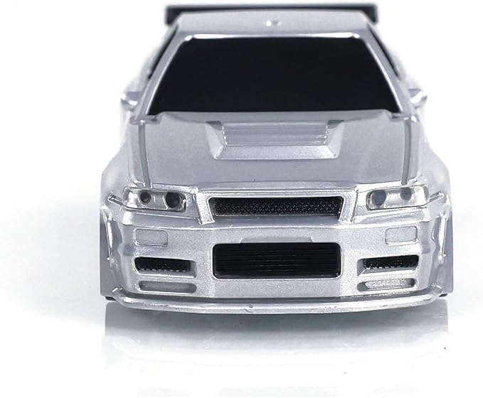 TOUCAN RC HOBBY Remote Control Race Car 1/43 RTR with Gyro RC Drift Car 4WD Traffic Cones for Indoor Outdoor (Silver)