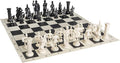 Roman Chess Set - Vinyl Chess Board Black/White- Size 173 + Roman Chess Pieces 375 Black/White