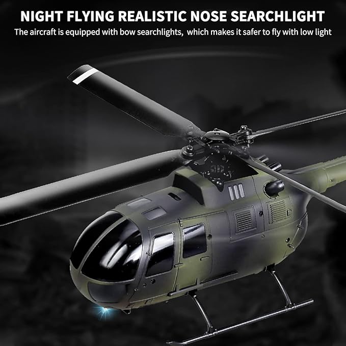 GoolRC C186 Remote Control Helicopter Remote Control Drone Single Propeller Without Ailerons 6-axis Gyro Stabilization Remote Control Airplane Altitude Hold s Adults Gray
