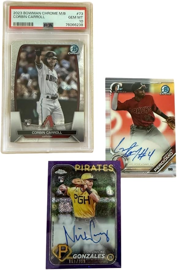 High Cheese Baseball Triple Play Mystery Pack with 1 PSA Graded Card 2 Autographed Baseball Cards