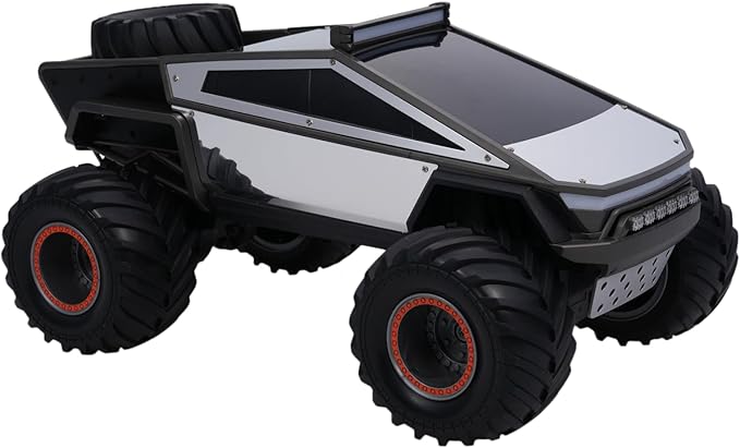 RC Cybertruck Remote Control Car 1:12 Scale RC Cars for Adults 2.4GHz All Terrain Off Road RC Pickup Truck with Lights Music and 2 Batteries Christmas Birthday Gift