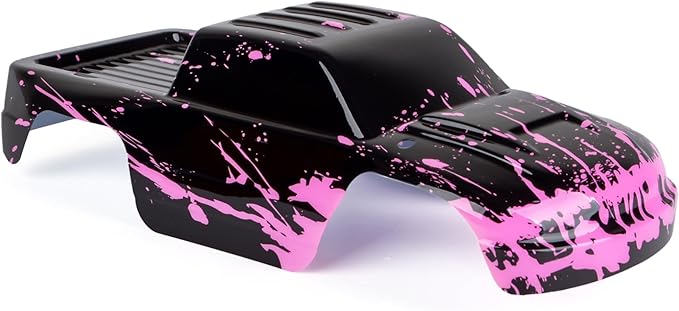 SummitLink Custom Body Compatible for 1/10 Scale RC Car or Truck (Truck not Included) (Muddy Pink Over Black)