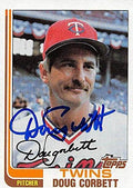 Sports Memorabilia Autograph Warehouse 245142 Doug Corbett Autographed Baseball Card - Minnesota Twins 1982 Topps - No. 560