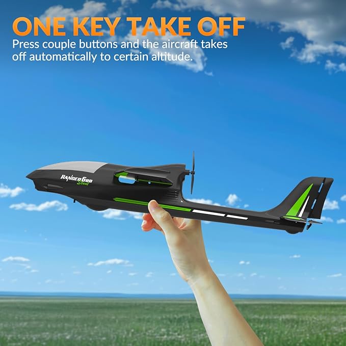RC Plane Ranger600 Stunt 4 Channel Glider Remote Control Airplane Ready to Fly 2.4Ghz RC Airplane with Xpilot Stabilization System &amp One Key Aerobatic for BeginnersAdults