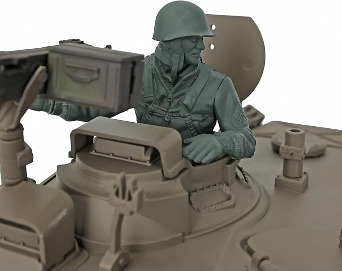 Heng Long Walker Bulldog 1/16 7.0 Upgraded RTR RC Tank with 3839 Smoke Generator Metal Tracks 340 Rotating Turret and Infrared Combat BB Shooting Airsoft Function