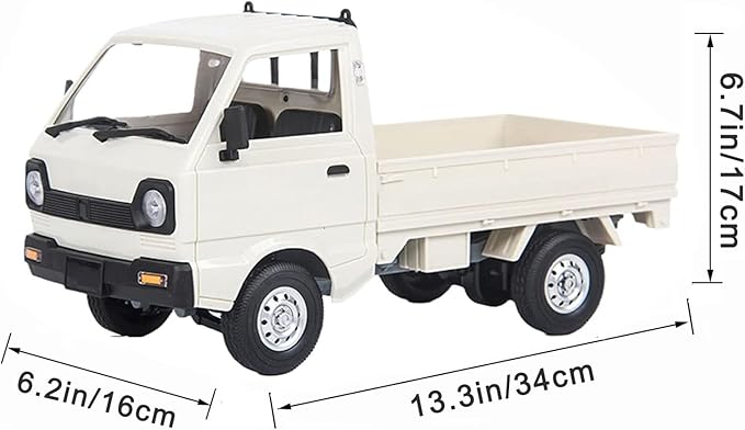 DOBYE WPL D12 1/10 RC Kei Truck 2.4G RC Car Remote Control Off Road RC Crawler with Proportional Throttles Steering 260 Motor Rear Drive Hobby Grade RC Drift Car for Adult RTF Toy Vehicle