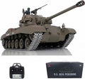 Heng Long US in Stock 1/16 Scale 7.0 Upgraded M26 Pershing RTR RC Tank 3838 Metal Tracks Smoke Generator 340° Rotating Turret Infrared Combat Lifting Barrel Light Sound Airsoft Tank