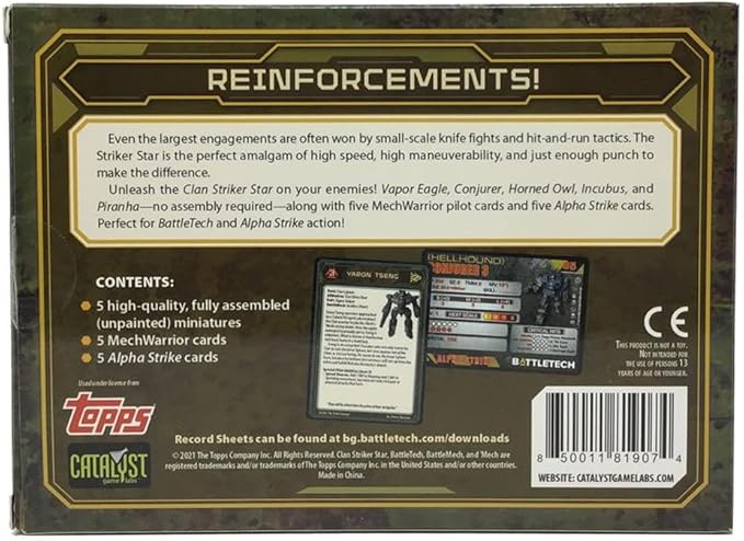 Catalyst Game Labs BattleTech Mini Force Pack: Clan Striker Star
