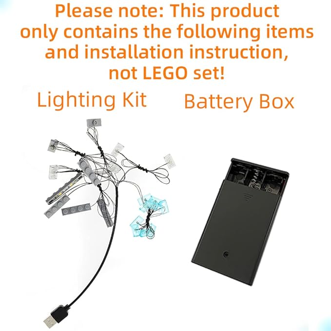 LED Light Kit Compatible with Lego 75257 The Rise of Skywalker Millennium Falcon Starship Building Model (Model Set Not Included)
