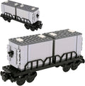 6IN1 City Freight Train Car Building Set DIY Toys for Teens and Adults Compatible with Lego 630 Building Accessory (Container)