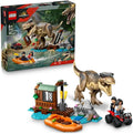 Lego 76975 Jurassic World T-Rex River Escape Toy Birthday Present Blocks Educational Boys Girls Children 5 6 7 8 Years Old Dinosaur Battle Robot