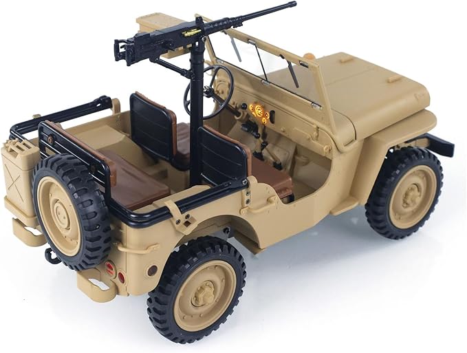 US in Stock Hg 1/14 4X4 Electric Military Truck Hg4 58 Convertible Off Road Semi Truck RC Climbing Vehicle 4WD 2Speed Light Sound Motor Hobby Grade Model for Birthday Gift(Yellow)