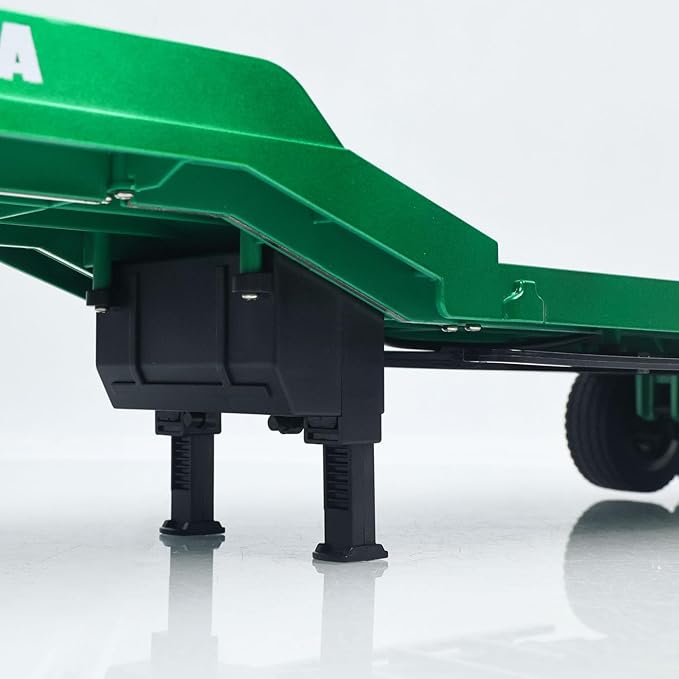 TOUCAN RC HOBBY HUINA 1/18 Plastic Flatbed Semi Trailer 1502 for Radio Controlled Tractor Truck 1501 Electric Support Legs Battery No Light