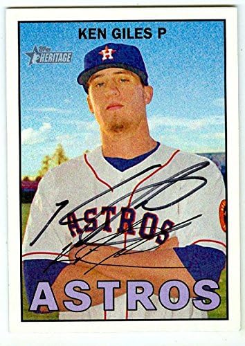 Sports Memorabilia Autograph Warehouse 248069 Ken Giles Autographed Baseball Card - Houston Astros 2016 Topps Heritage - No. 225