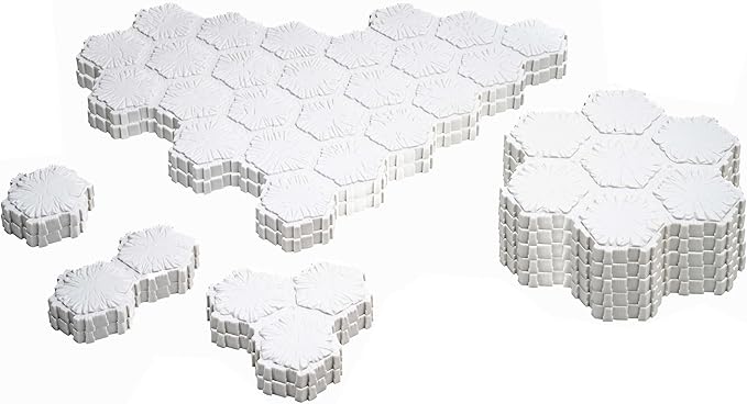 Renegade Game Studios Heroscape Terrain Expansion: The Snow Fields of Valhalla with 120 Hex-Tiles &amp 2 Evergreen Trees