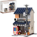 Japanese Tea House Mini Building Set with LED - Japanese Street View Simulation Architecture Construction ToyMini Brick 1219pcs