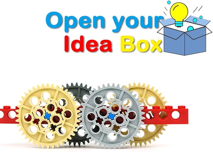 BroTex Technical-Parts-Beams-Gears Bricks Bulk Pins Connectors Compatible with Car-Motors Accessories Building Blocks Sets MOC Buildings Toys for Adults Kids Age 6+ Toys