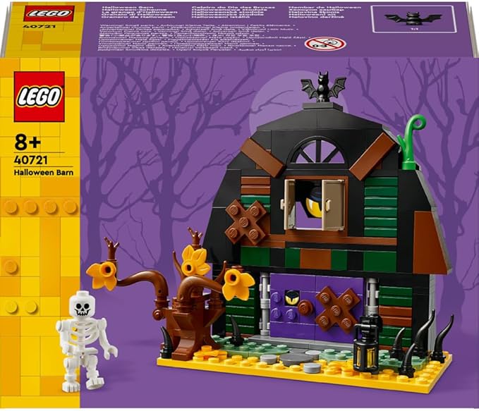 LEGO Halloween Barn Skeleton Building Toy with Minifigure Set for Ages 8+ 40721