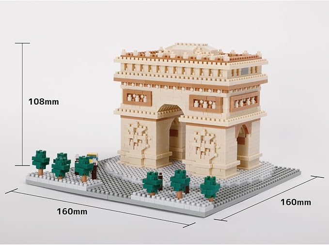 nanoblock - World Famous - Arc De Triomphe L'étoile Deluxe Edition Advanced Hobby Series Building Kit