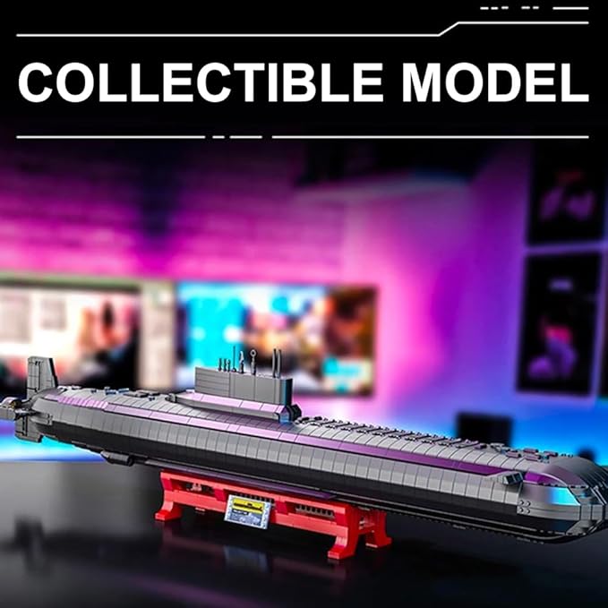 941 Nuclear Submarine Military Series Battleship Building Kit 4474 Pieces - The World's Largest Nuclear Submarine Toy Gift Ship Building Block Set for Adult Collection