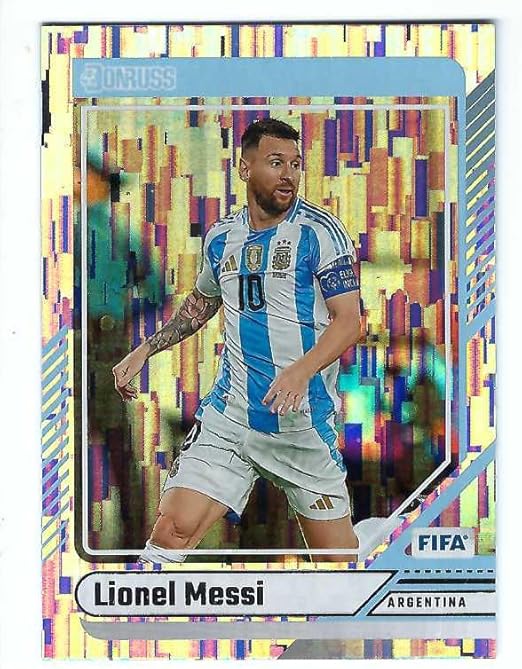 LIONEL MESSI 2024-25 Panini Donruss FIFA Soccer #80 SILVER PARALLEL Card Argentina Miami