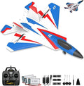 4-CH F22 Raptor Remote Control Airplane RTF RC Plane Fighter Jet with LED Light 6-Axis Gyro 3 Flight Modes Multiple Aerobatic Maneuvers Wingspan 500mm Suitable for Gifts