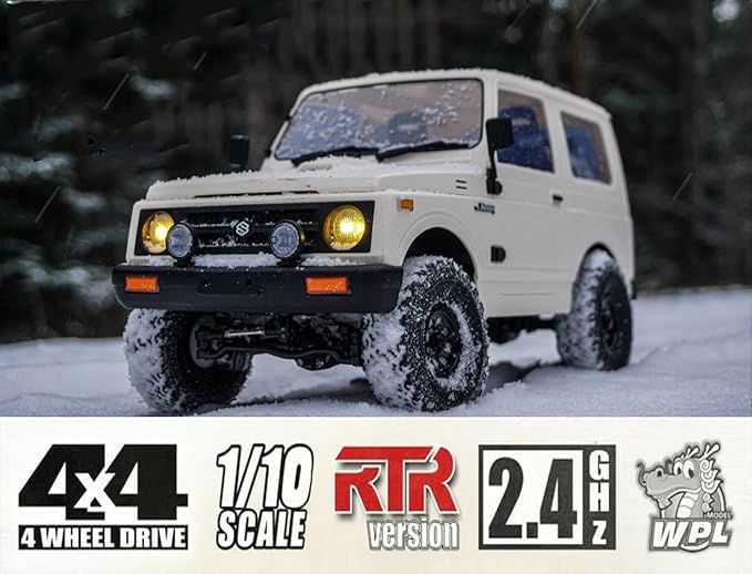 Apawband WPL C74 RC Truck 1/10 RC Crawler Off Road Truck 4x4 RC Rock Crawler RTR with Proportional Steering 370 Motor Counter Rotating Gearbox Leaf Spring Chassis Hobby Grade Toy