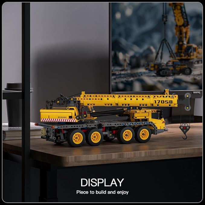Mould King Heavy Construction Vehicles Mobile Crane Truck Building Toys 17058 Crane Building Set Construction Toys for Adults and Kids 8+(997PCS)