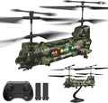Army Chinook Remote Control Helicopter LM19-D Military Transport RC Helicopter Altitude Hold One Key take Off/Landing LED Light Low Battery Reminder Army Toys &amp Gift for Military Fans