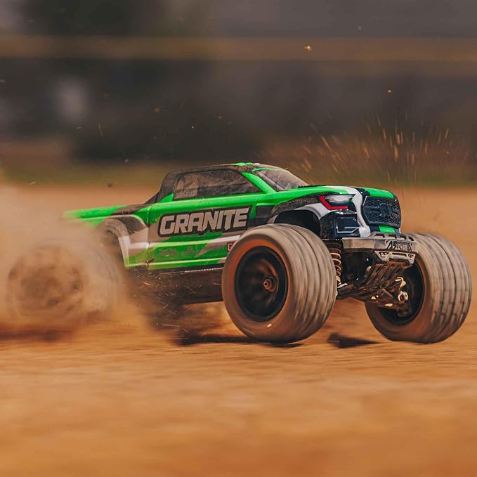 ARRMA RC Truck 1/18 Granite GROM MEGA 380 Brushed 4X4 Monster Truck RTR with Battery &amp Charger Green ARA2102T3