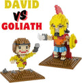 Jesus Series-Bundle David and Goliath The Man Full of Faith &amp Giant Mini Figurine Bible Story Collectable Building Set for Aged 14+ Great Gift(285+515pcs/8x16x13.4cm) Red Yellow
