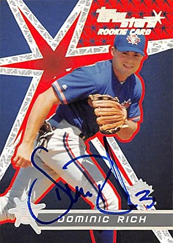 Sports Memorabilia Autograph Warehouse 343789 Dominic Rich Autographed Baseball Card - Toronto Blue Jays FT 2001 Topps Stars Rookie No. 186