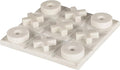 Marble Tic Tac Toe Game Board X and O Game Set for Birthday Gift to Students and Adults Medium White