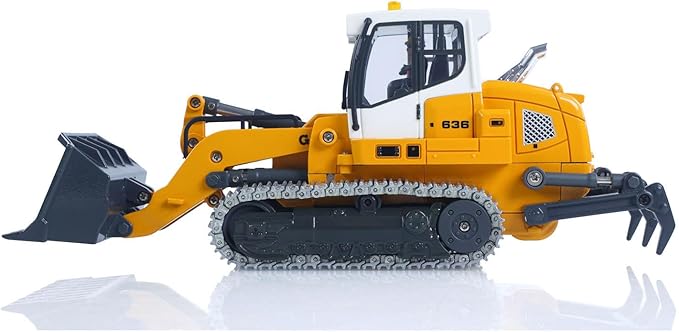 TOUCAN RC HOBBY US in Stock 1/50 RC Electric Lifting Tracked Loader LR636 2.4G Construction Vehicle Metal Bucket Tracks Ripper RTR Model Light Sound Battery New Year Gift for Ages 14+